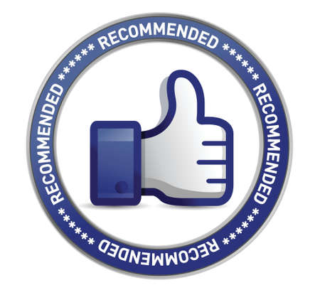 thumb up seal illustration design over a white background