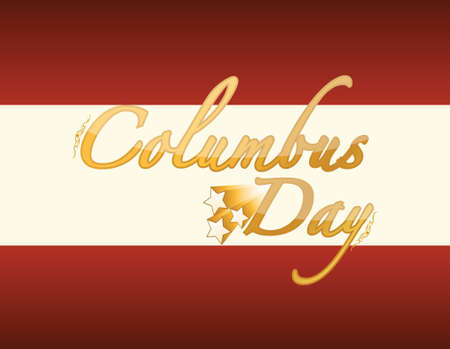 Golden Columbus Day card illustration design graphic backgroundのイラスト素材