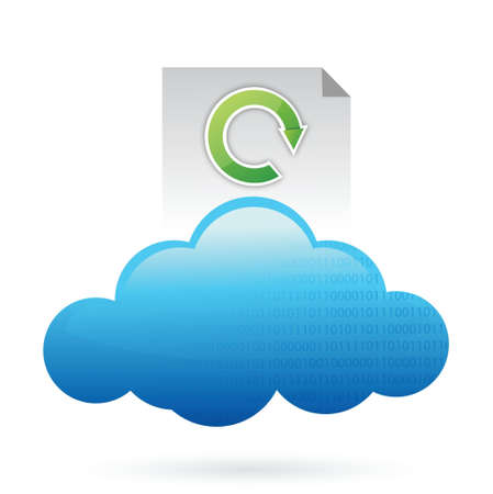 Cloud computing concept cycle concept illustration design over whiteのイラスト素材
