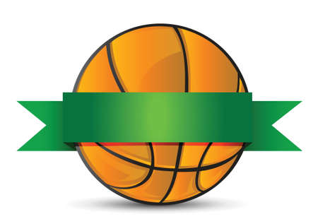 Basketball Award with blank gold label illustration design over whiteのイラスト素材
