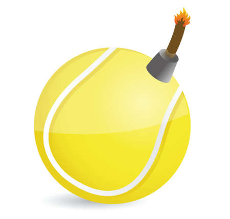 tennis Bomb illustration design over white designのイラスト素材