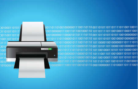 printer blue graphic illustration design binary background