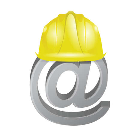 under construction internet online sign illustration design over a white backgroundのイラスト素材