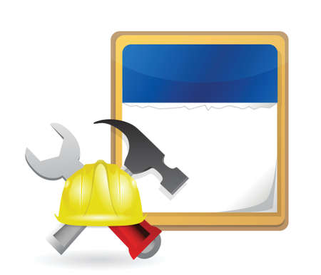 construction starts. calendar concept illustration design over whiteのイラスト素材