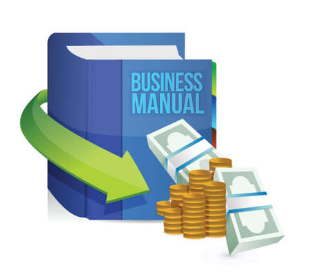 business manual education book illustration design over a white backgroundのイラスト素材