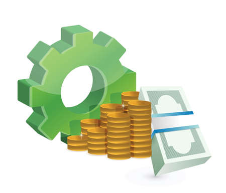 industrial business profits concept illustration design over whiteのイラスト素材