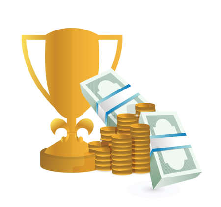 monetary award illustration design over a white backgroundのイラスト素材