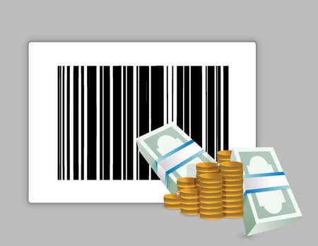 barcode product price illustration design over a grey backgroundのイラスト素材