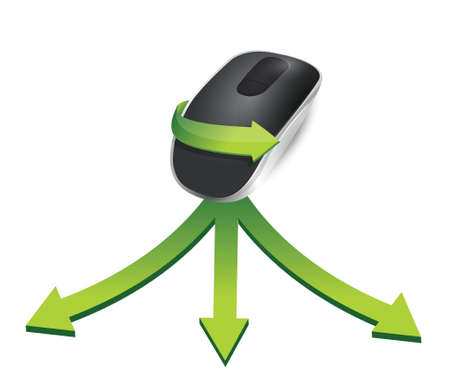 destinations, Wireless computer mouse isolated on white backgroundのイラスト素材