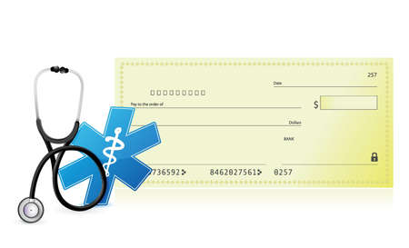 medical expenses concept illustration design over a white backgroundのイラスト素材