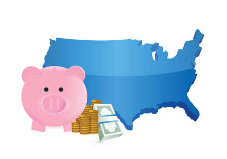 us savings illustration design over a white backgroundのイラスト素材