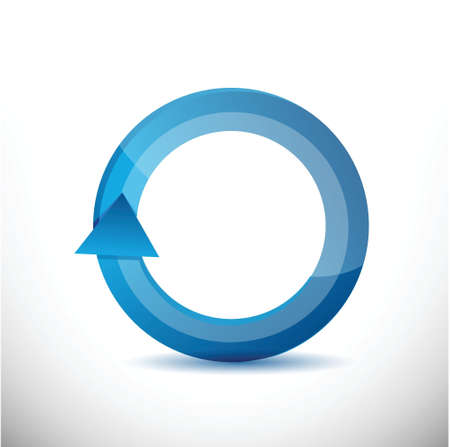 On the move 360 degrees concept cycle illustration design over whiteのイラスト素材