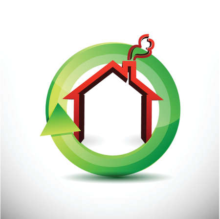 real estate on the move icon illustration design over whiteのイラスト素材