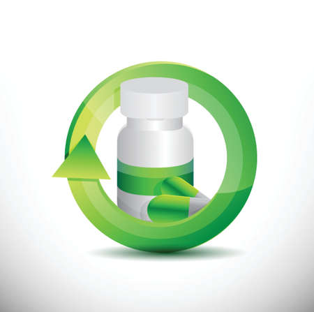 medicine 360 design concept illustration design over whiteのイラスト素材