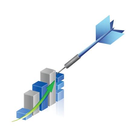 target success in business concept illustration design over whiteのイラスト素材