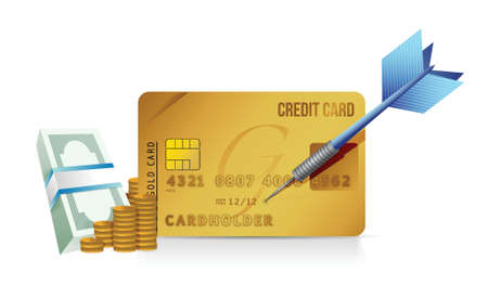 credit card concept illustration design over whiteのイラスト素材