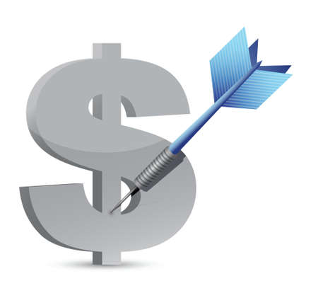 target dollar currency illustration design over whiteのイラスト素材