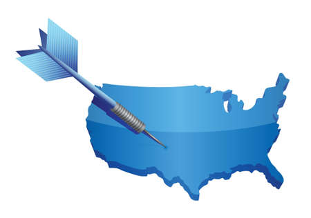 target us illustration design over a white backgroundのイラスト素材