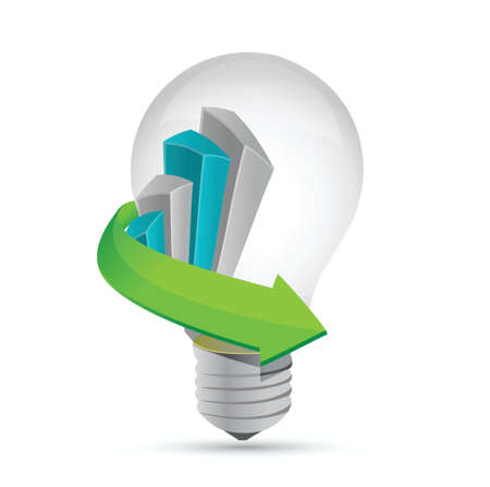 business idea graph illustration design over a white backgroundのイラスト素材