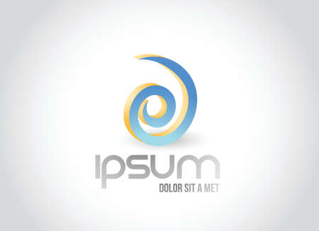 spiral logo symbol illustration design over whiteのイラスト素材