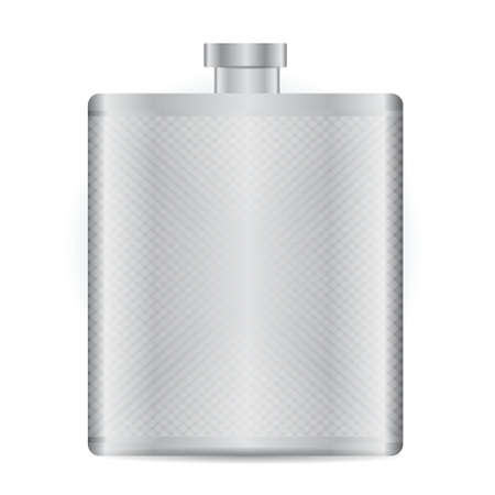 Stainless bottle / flask illustration design over whiteのイラスト素材