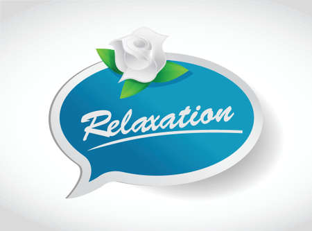 relaxation flower concept illustration design over whiteのイラスト素材