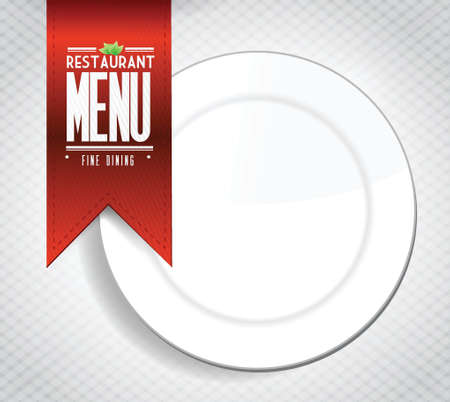 Restaurant menu concept illustration design graphic over a patter backgroundのイラスト素材