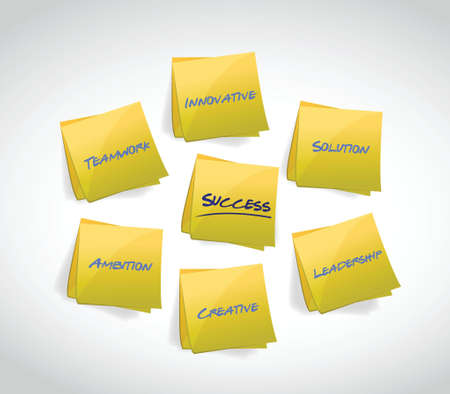 Success concept illustration design post over white
