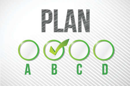 choosing plan b illustration design over a white paper backgroundのイラスト素材
