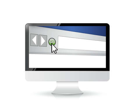 internet browser window on a computer screen. illustration designのイラスト素材