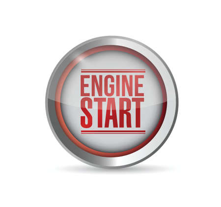 red Start engine button. illustration design graphicのイラスト素材