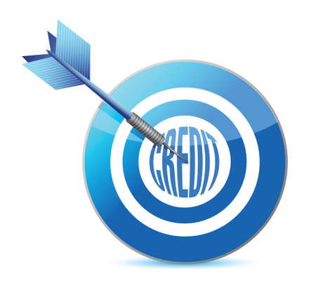 target credit concept illustrations design dart bullseyeのイラスト素材