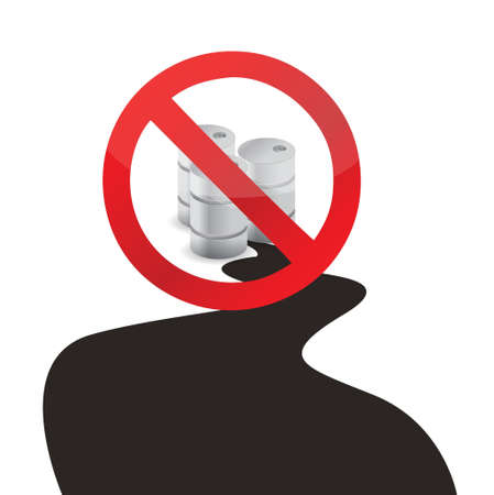 stop oil spills illustration design over a white backgroundのイラスト素材