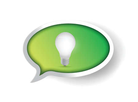 green idea message speech bubble illustration designのイラスト素材