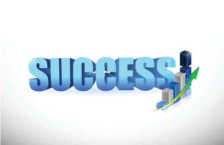 success Business graph and chart illustration designのイラスト素材