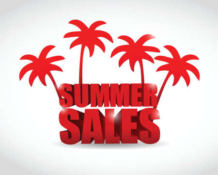 summer sale sign illustration design over a white backgroundのイラスト素材