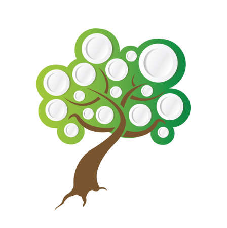tree illustration ready for info graphics. illustration design over whiteのイラスト素材