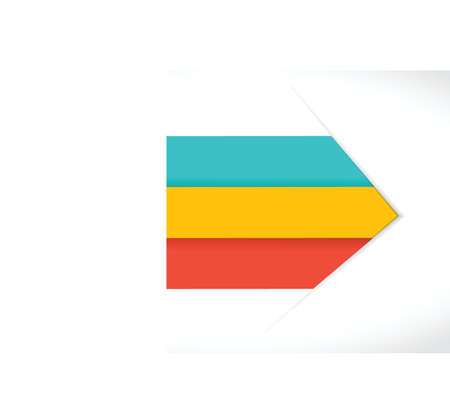 color lines arrow for customization info graphics. illustration designのイラスト素材