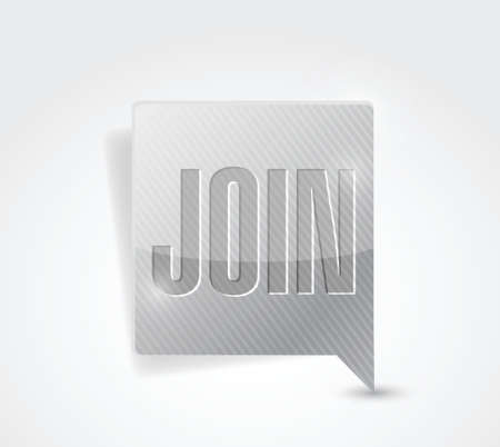 join message bubble pointer illustration design over whiteのイラスト素材