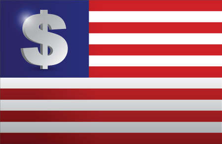 US flag monetary concept illustration design graphicのイラスト素材