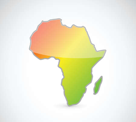 Africa map outline illustration design over a white backgroundのイラスト素材
