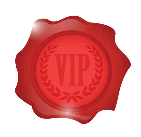 vip wax seal illustration design over a white backgroundのイラスト素材