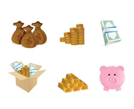 monetary symbol illustration design over a white backgroundのイラスト素材