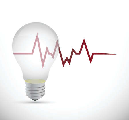 light bulb and energy illustration design over a white backgroundのイラスト素材