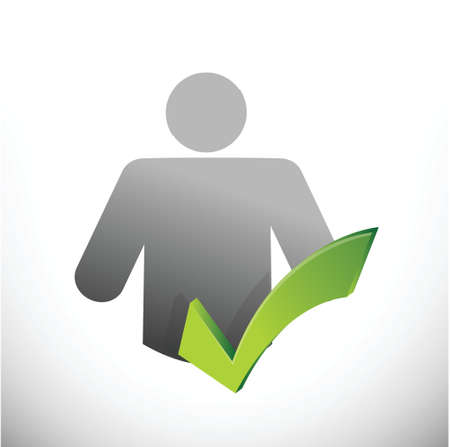 icon check mark illustration design over a white backgroundのイラスト素材