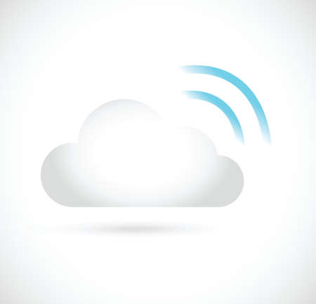 wifi cloud computing storage server illustration designのイラスト素材