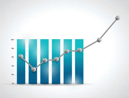 business graph illustration design over a white backgroundのイラスト素材
