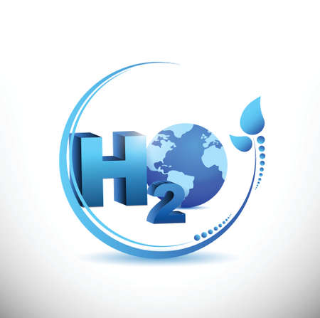 h2o illustration design over a white backgroundのイラスト素材