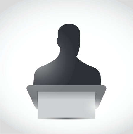 presentation and podium illustration design over whiteのイラスト素材