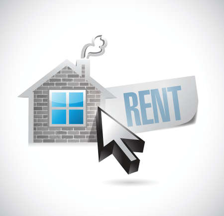house and rent message illustration design over whiteのイラスト素材
